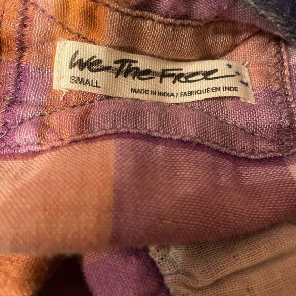 Free people Olivia Plaid  Oversized top size S and M NWOT - Picture 11 of 14